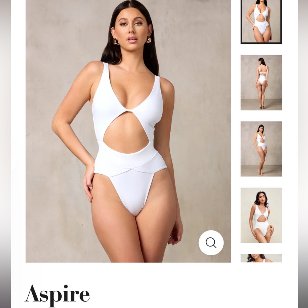 MBM Unlimited White Cutout One-Piece Swimsuit
